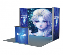 10ft x 10ft 120mm SEG Backlit Booth Solution 102-A1D1A1
