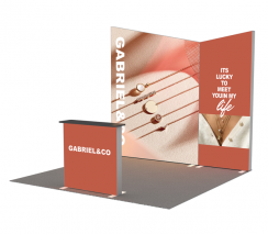 10ft x 10ft 120mm SEG Backlit Booth Solution 104-C3A3