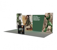 20ft x 10ft 120mm SEG Backlit Booth Solution 204-B4D1D1B4