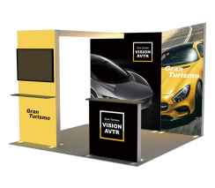 10ft x 10ft 120mm SEG Backlit Booth Solution 101-G3C1A3